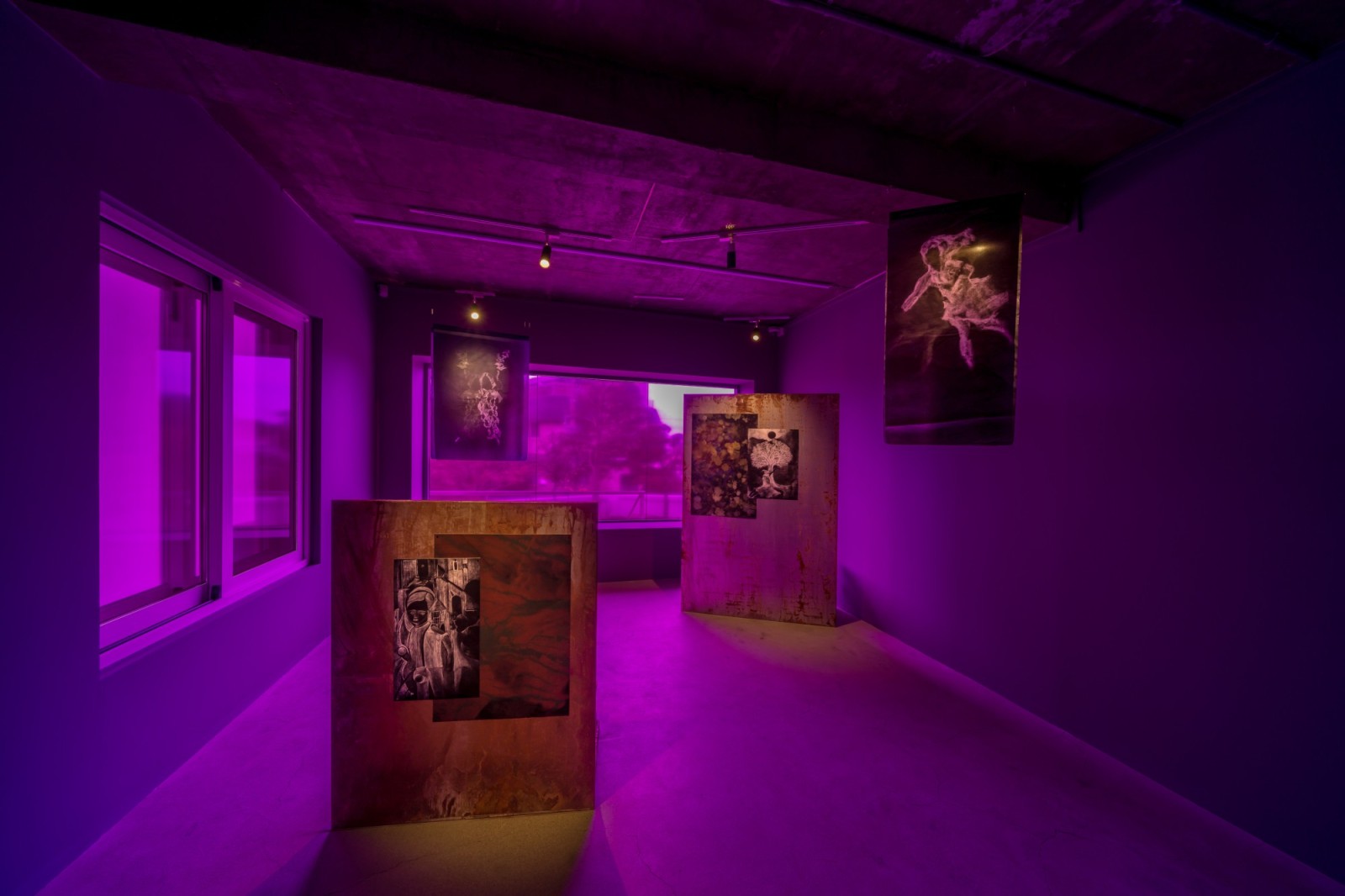 Installation view of Basel Abbas & Ruanne Abou-Rahme: Until We Became Fire and Fire Us, 2026, Nuhwa Contemporary, Seoul, Korea. Photograph by Jeon Byung Cheol.